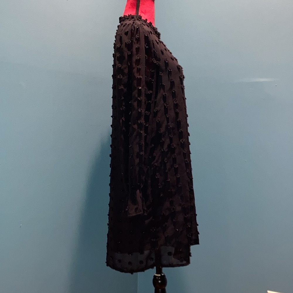 Cori Lane Black Swiss Dot Dress Size Medium - Picture 4 of 13